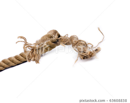 ship rope and knot isolated on white 63608838