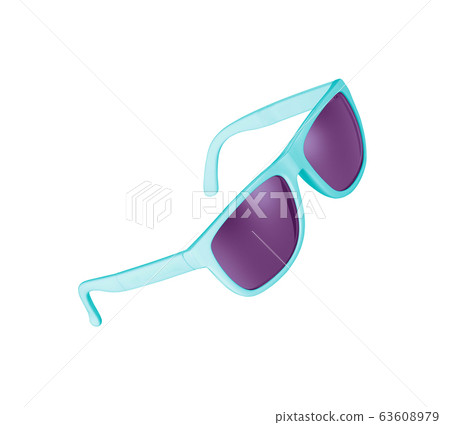 blue sunglasses isolated blue sunglasses isolated 63608979