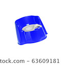 Children's blue chamber-pot isolated 63609181