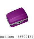 violet suitcase isolated over a white 63609184