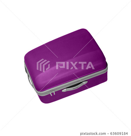 violet suitcase isolated over a white 63609184