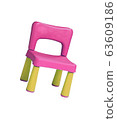 baby plastic stool on a white 63609186
