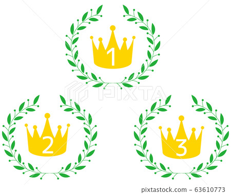 Crown laurel ranking vector - Stock Illustration [63610773] - PIXTA