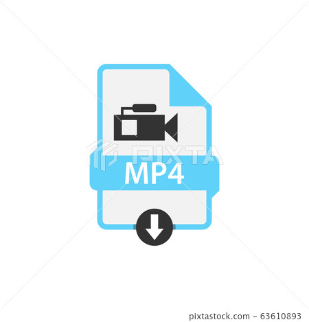 MP4 download video file vector 63610893