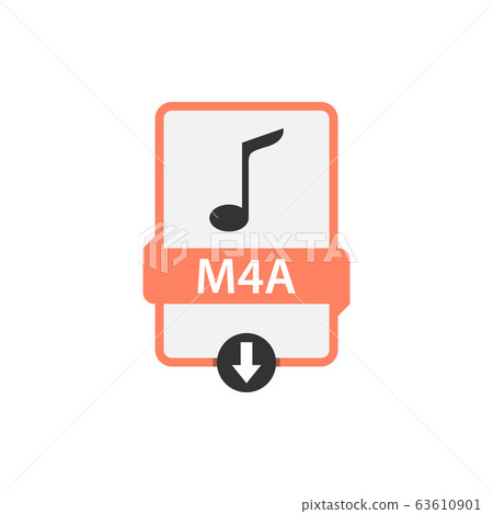 M4A download video file vector 63610901