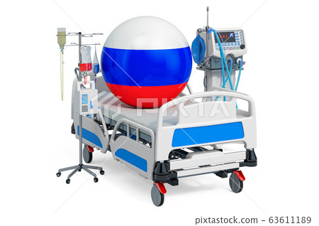 Russian Healthcare, ICU in Russia. 3D rendering 63611189