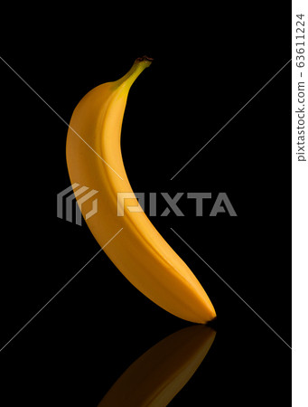 Yellow banana close-up. Yellow banana close-up. 63611224