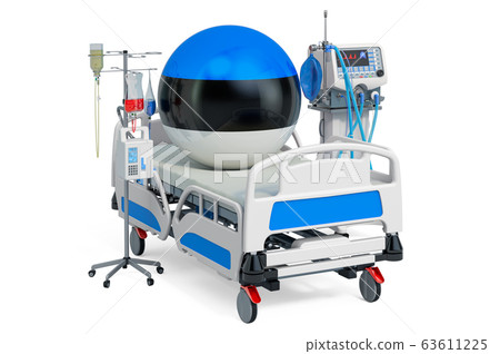 Estonian Healthcare, ICU in Estonia. 3D rendering Estonian Healthcare, ICU in Estonia. 3D rendering 63611225
