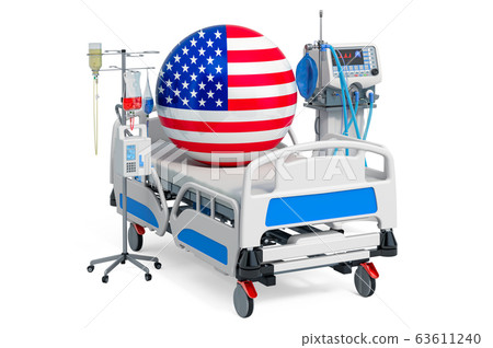 American Healthcare, ICU in the USA. 3D rendering 63611240