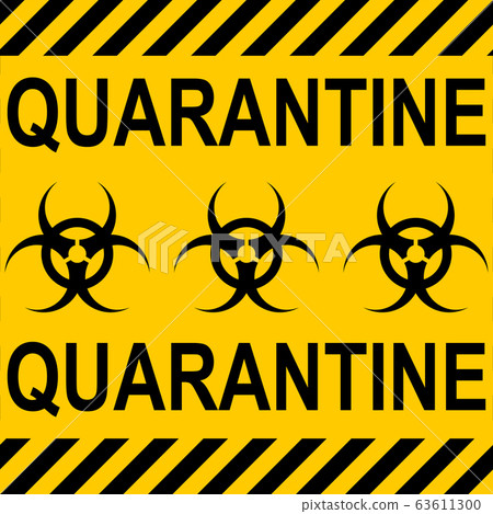 background yellow black stripes quarantine zone area Stop Coronavirus covid nCoV , vector quarantine 63611300