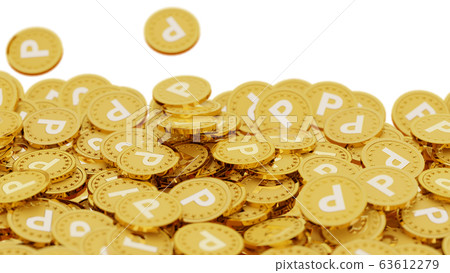 很多金幣上刻有字母P(起始點) 很多金幣上刻有字母P(起始點) 63612279
