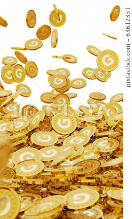 Lots of gold coins engraved with the letter G (gold initial) 63612331