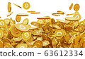 Lots of gold coins engraved with the letter G (gold initial) 63612334