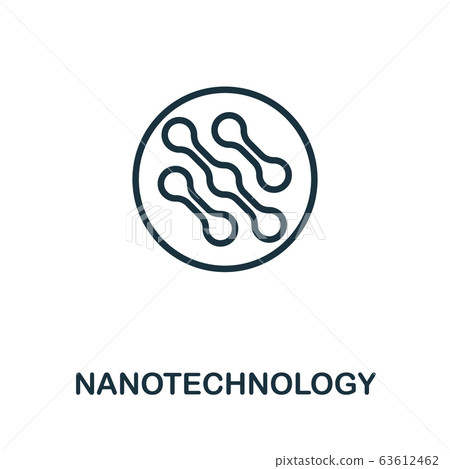 Nanotechnology icon. Simple line element from biotechnology icons collection. Outline Nanotechnology icon for templates, software and infographics 63612462