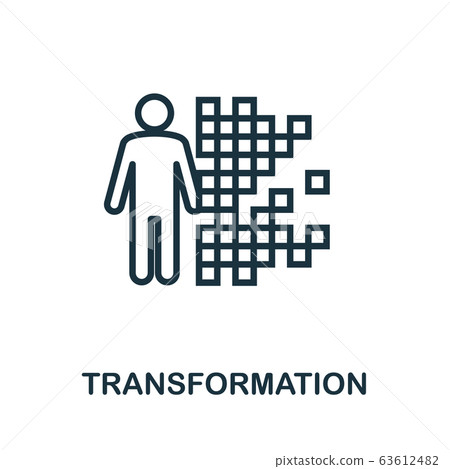 Transformation icon. Simple line element from biotechnology icons collection. Outline Transformation icon for templates, software and infographics 63612482