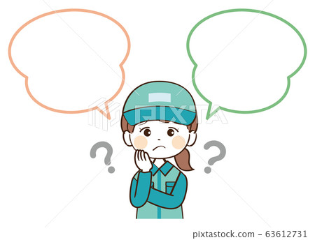 女人,送貨員,講話泡泡,懷疑 女人,送貨員,講話泡泡,懷疑 63612731