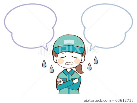 女人,送貨員,講話泡泡,困惑 女人,送貨員,講話泡泡,困惑 63612733