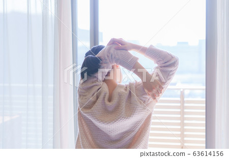 Morning Morning Gymnastics Window Body Clock Women Young Children Japanese People Refreshing Asahi Spring 63614156