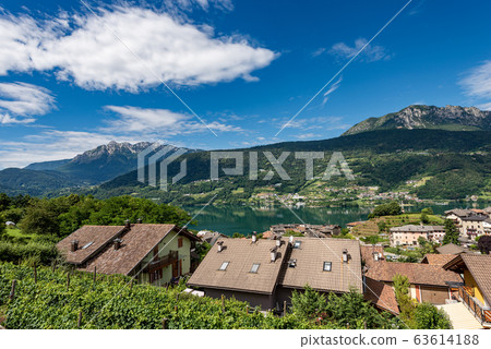 Lake Caldonazzo seen from the Ischia village - Trentino-Alto Adige Italy 63614188