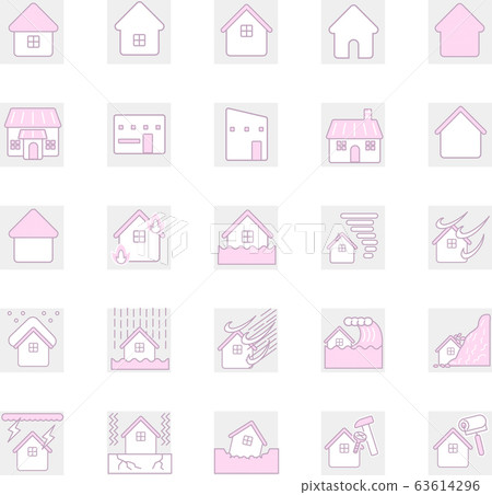 房子圖示粉紅色 63614296