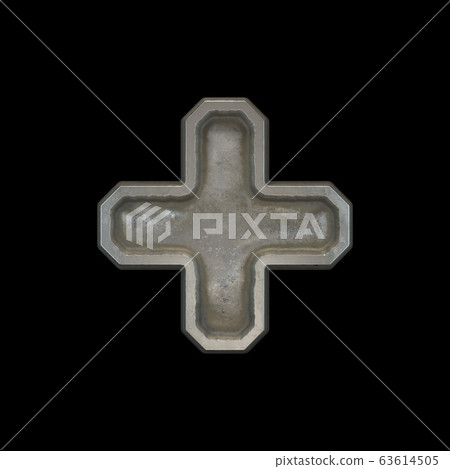Industrial metal symbol plus on black background 3d Industrial metal symbol plus on black background 3d 63614505