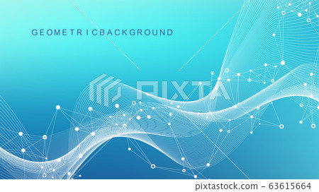 Big Genomic Data Visualization. DNA helix, DNA strand, DNA Test. CRISPR CAS9 - Genetic engineering. Molecule or atom, neurons. Abstract structure for Science or medical background, banner. Wave flow. Big Genomic Data Visualization. DNA helix, DNA strand, DNA Test. CRISPR CAS9 - Genetic engineering. Molecule or atom, neurons. Abstract structure for Science or medical background, banner. Wave flow. 63615664