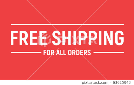 Free shipping delivery offer banner. Free shipping poster vector design promotion flat illustration 63615943