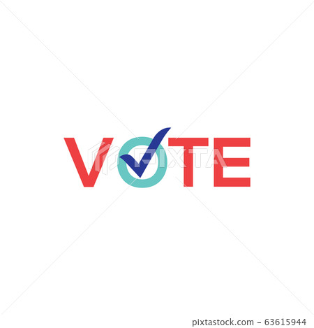 Vote vector icon election sign. Vote check logo campaign symbol design 63615944