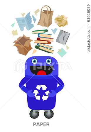 Waste sorting and recycling concept. Color ilustration. Waste sorting and recycling concept. Color ilustration. 63616059