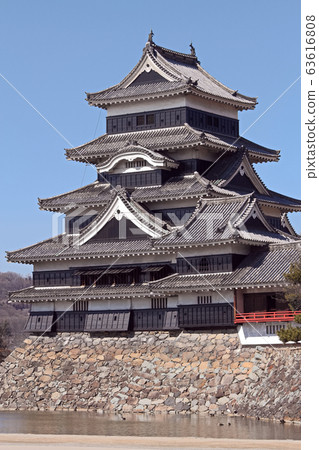 Matsumoto Castle scenery in spring 63616808