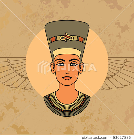 A colorful vector image of the queen of Egypt...-插圖素材 [63617886] - PIXTA圖庫