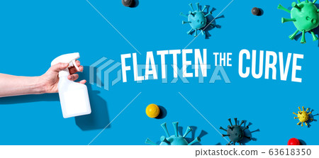 Flatten the Curve theme with sanitizing spray 63618350