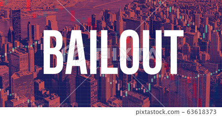 Bailout theme with New York City skyscrapers Bailout theme with New York City skyscrapers 63618373