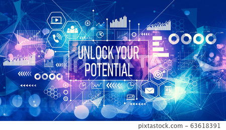 Unlock Your Potential With Technology Light Stock Illustration 63618391 Pixta