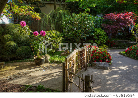 Idyllic Japanese garden at Paris ( Albert-Kahn garden at Paris) Idyllic Japanese garden at Paris ( Albert-Kahn garden at Paris) 63619584