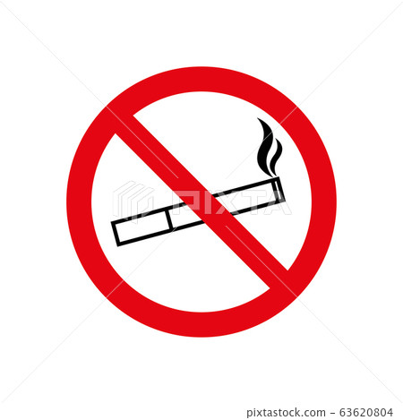 No smoking sign. Forbidden sign icon isolated 63620804