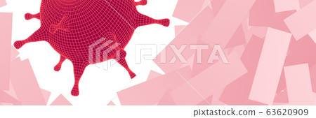 covid-19 3d virus cell abstract vector background - Stock Illustration ...
