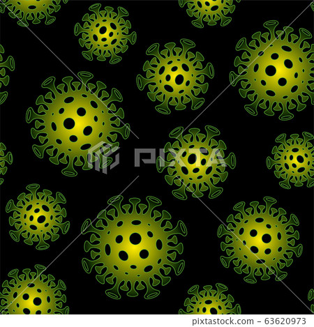 Coronavirus seamless pattern. - Stock Illustration [63620973] - PIXTA