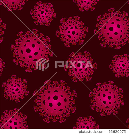 Coronavirus seamless pattern. - Stock Illustration [63620975] - PIXTA