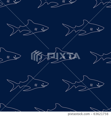 seamless pattern of cute sharks isolated on dark seamless pattern of cute sharks isolated on dark 63621738