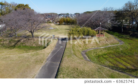 Kutsukake Castle Ruins Aerial View 63625741