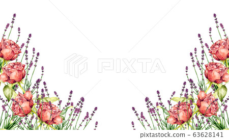 Roses and lavender 63628141