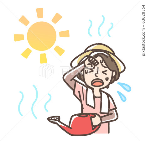 Watering heat stroke sunstroke woman long sleeve 63629554