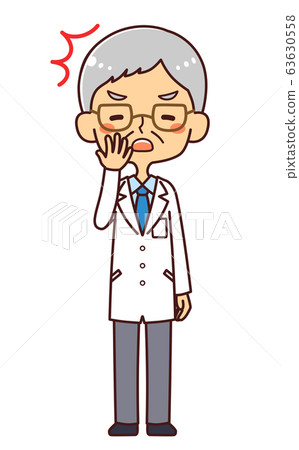 Doctor Doctor Senior Man Whole Body Surprised Shock Doctor Doctor Senior Man Whole Body Surprised Shock 63630558