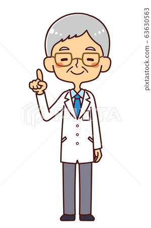 Doctor, doctor, senior man, full body, pointing Doctor, doctor, senior man, full body, pointing 63630563