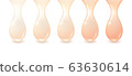 Vector set of brown bb cream drops isolated on 63630614