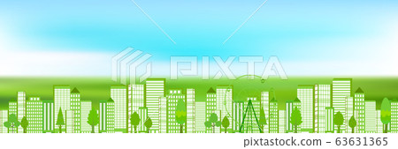 Meadow sky background building background 63631365