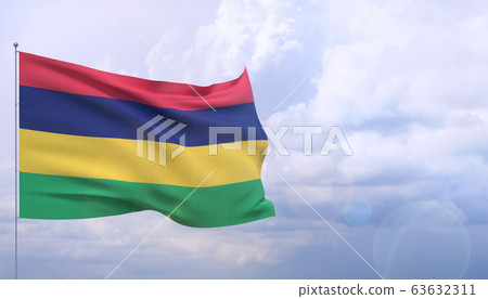 Waving flags of the world - flag of Mauritius.... - Stock Illustration ...