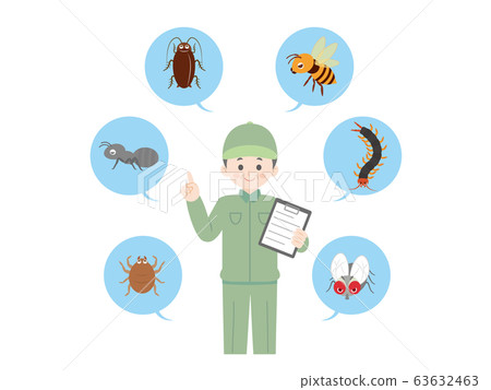 Illustration of worker exterminator 63632463
