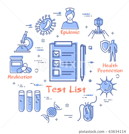 Vector line concept of test list of analysis 63634114